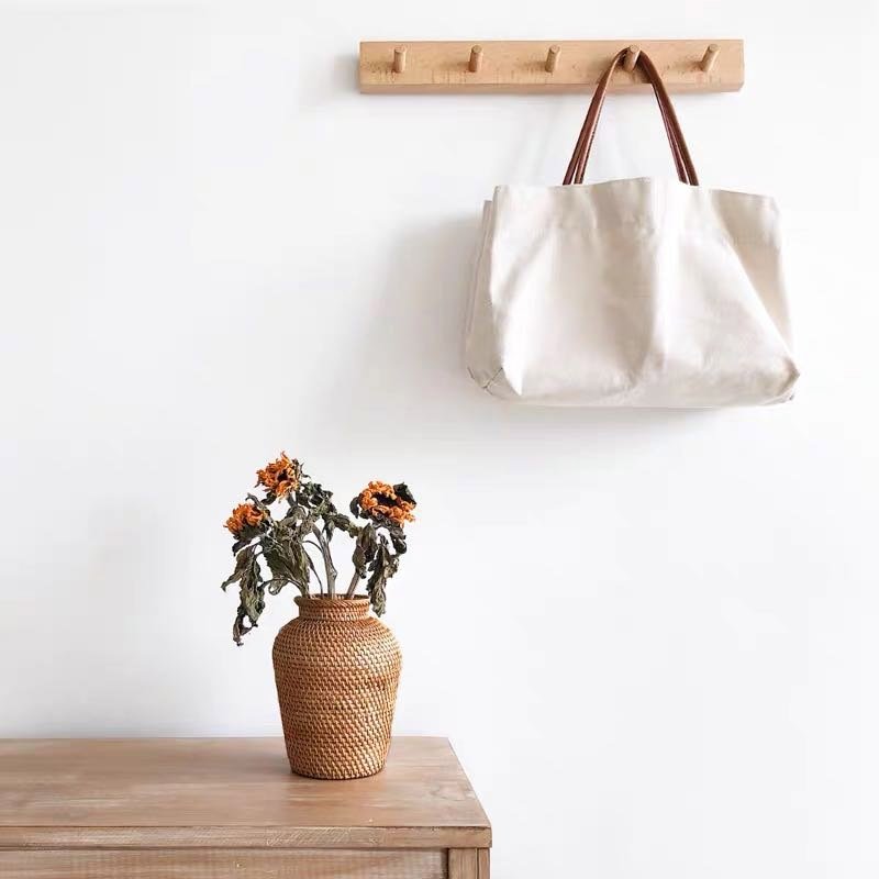 Hommfer – Vase en Rotin Tressé à la Main pour le Salon - Hommfer