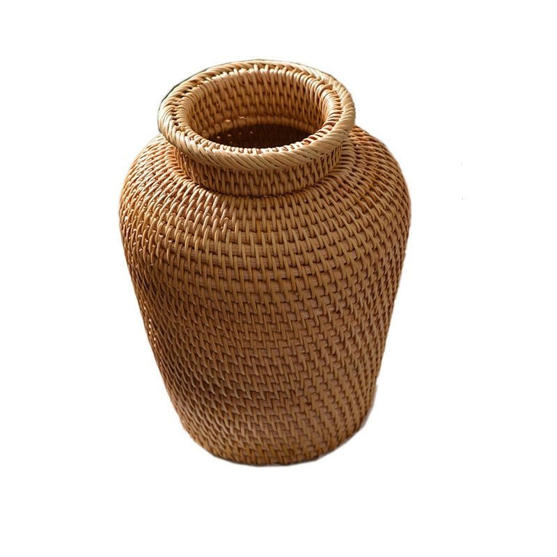 Hommfer – Vase en Rotin Tressé à la Main pour le Salon - Hommfer