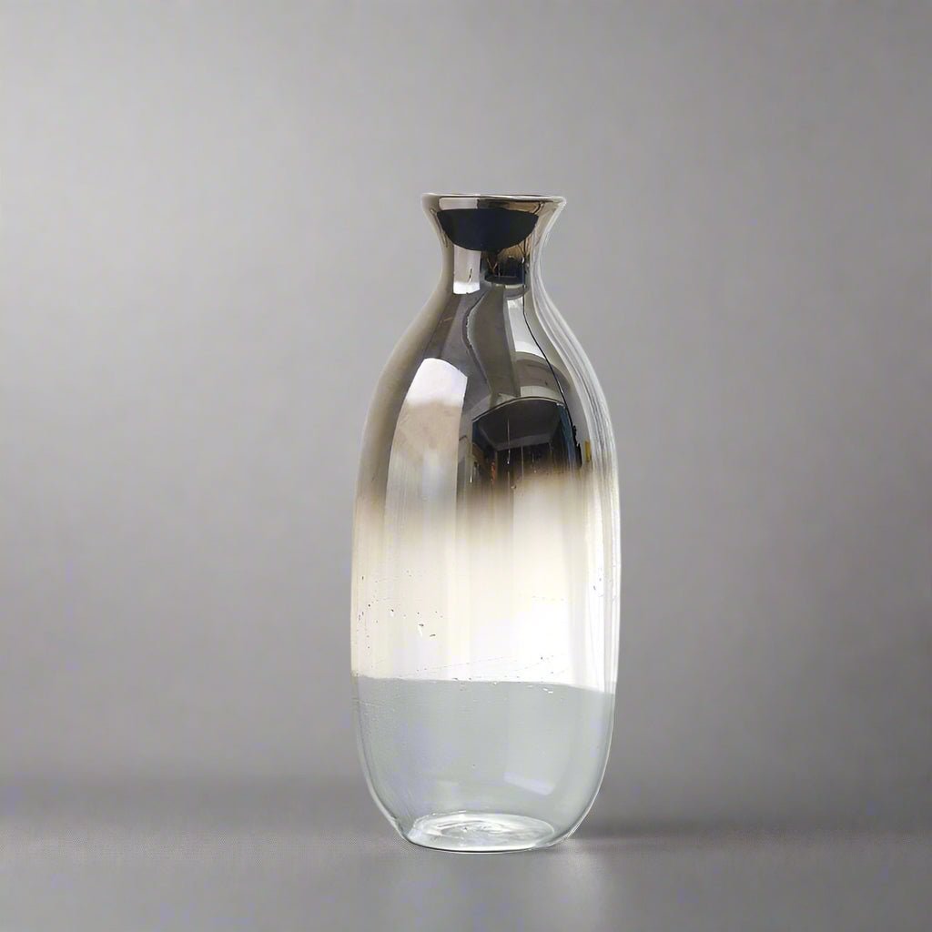 Hommfer – Vase en Verre Bicolore à Reflets Argentés - Hommfer