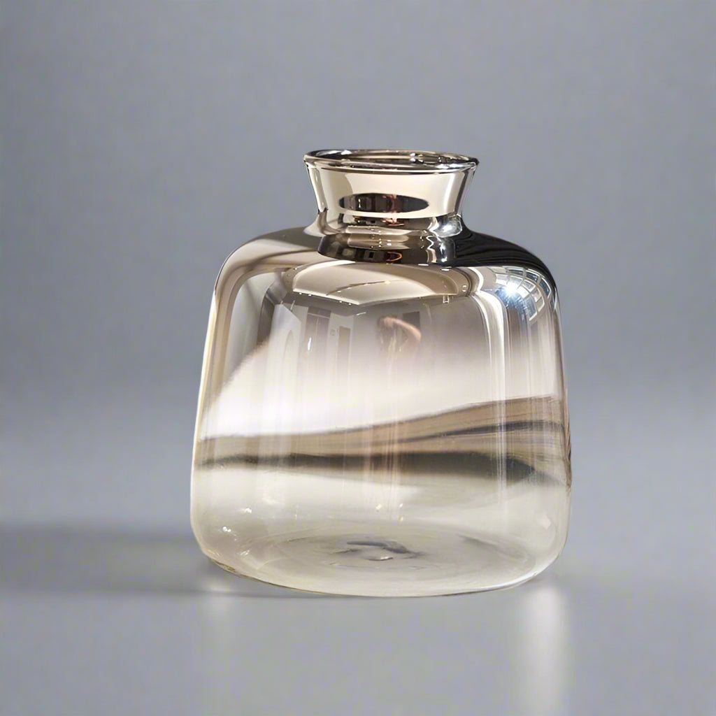 Hommfer – Vase en Verre Bicolore à Reflets Argentés - Hommfer