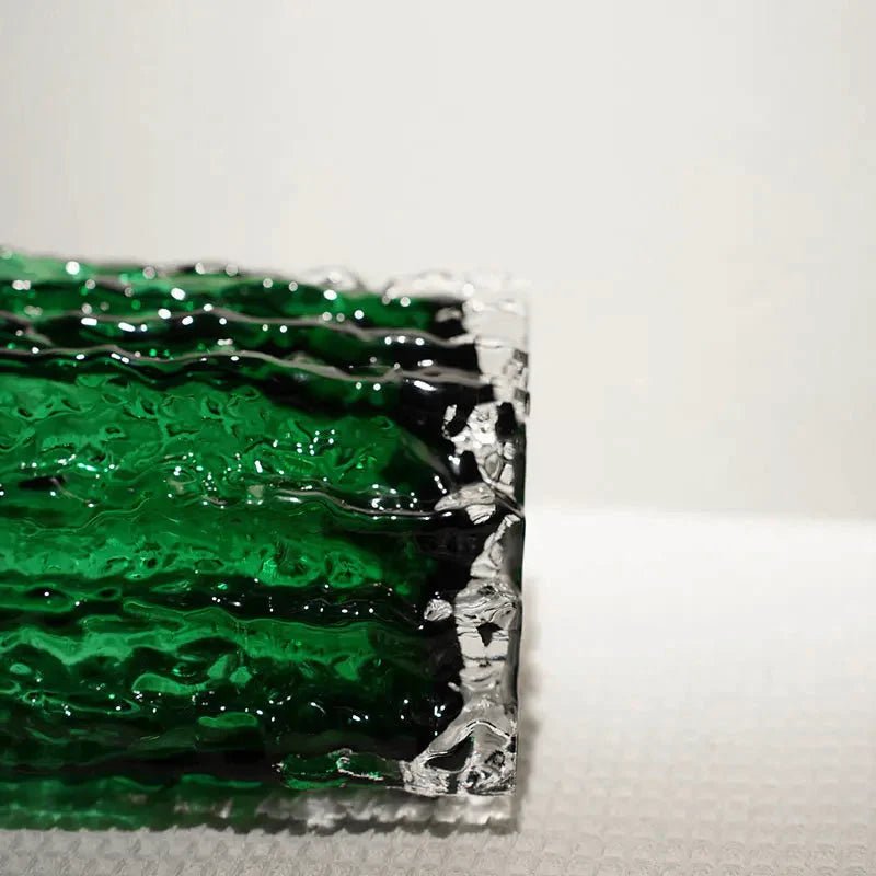 Hommfer – Vase en verre givré texturé pour le salon - Hommfer