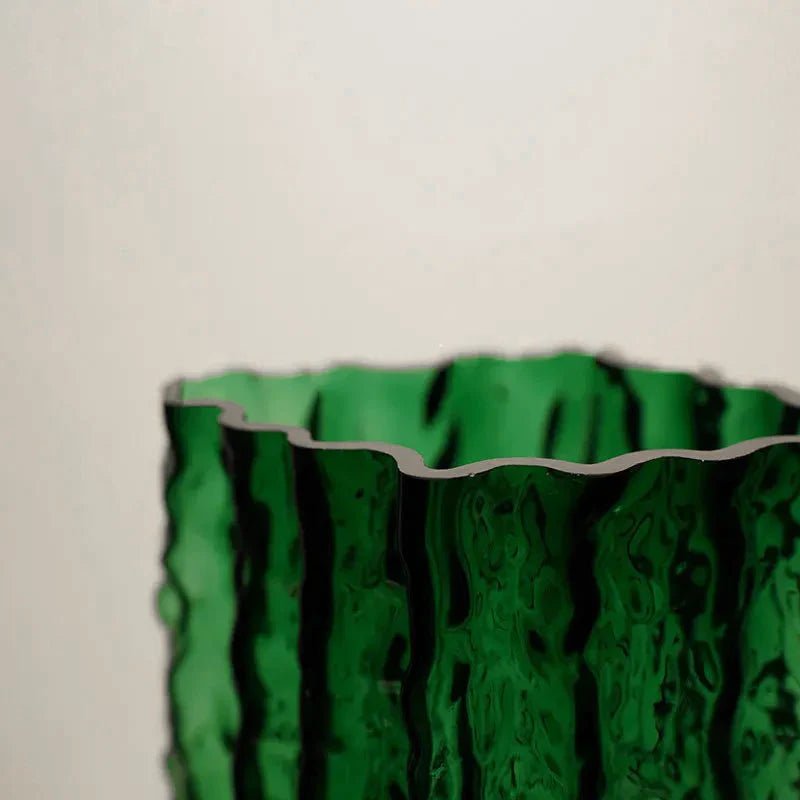 Hommfer – Vase en verre givré texturé pour le salon - Hommfer