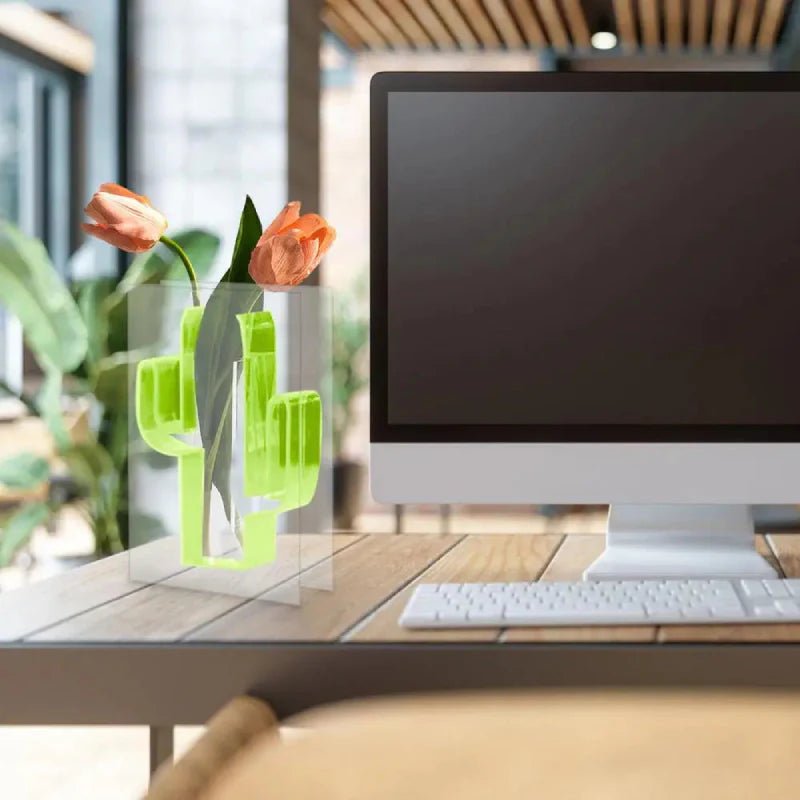 Hommfer – Vase et Organisateur de Bureau Cactus Néon - Hommfer