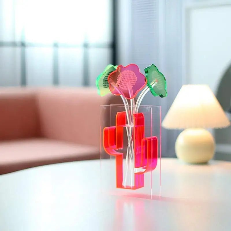 Hommfer – Vase et Organisateur de Bureau Cactus Néon - Hommfer
