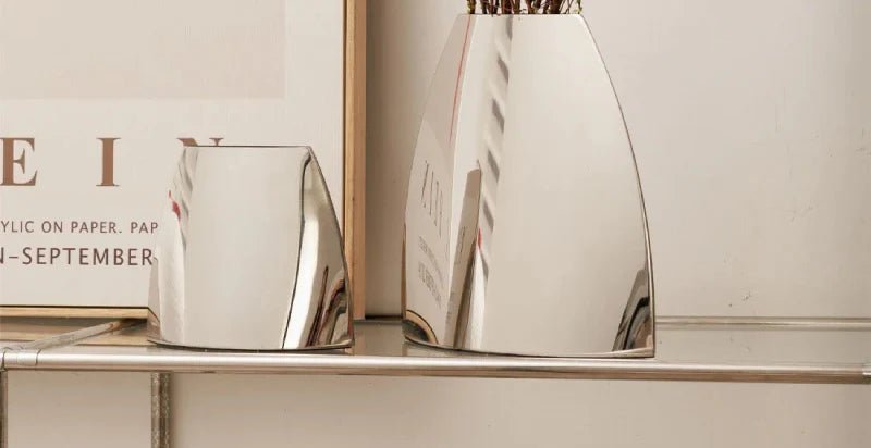 Hommfer – Vase Fleur Métallique Arc Brillant - Hommfer