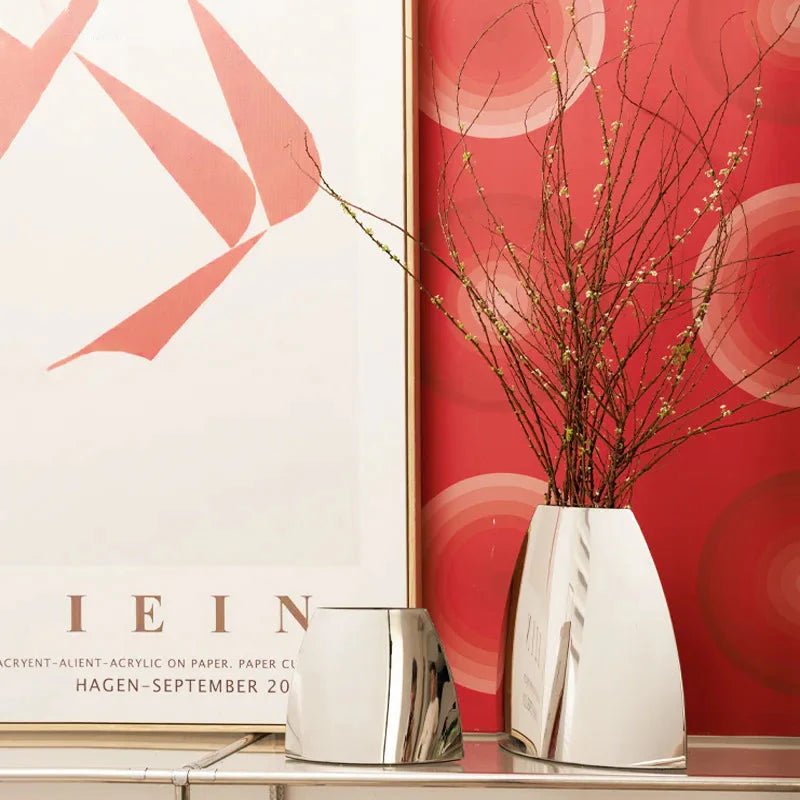 Hommfer – Vase Fleur Métallique Arc Brillant - Hommfer
