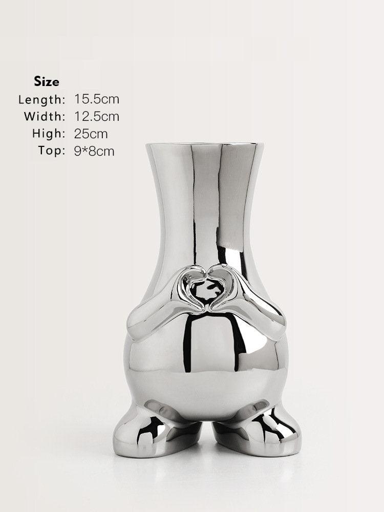 Hommfer – Vase Géométrique en Céramique Monochrome Moderne - Hommfer