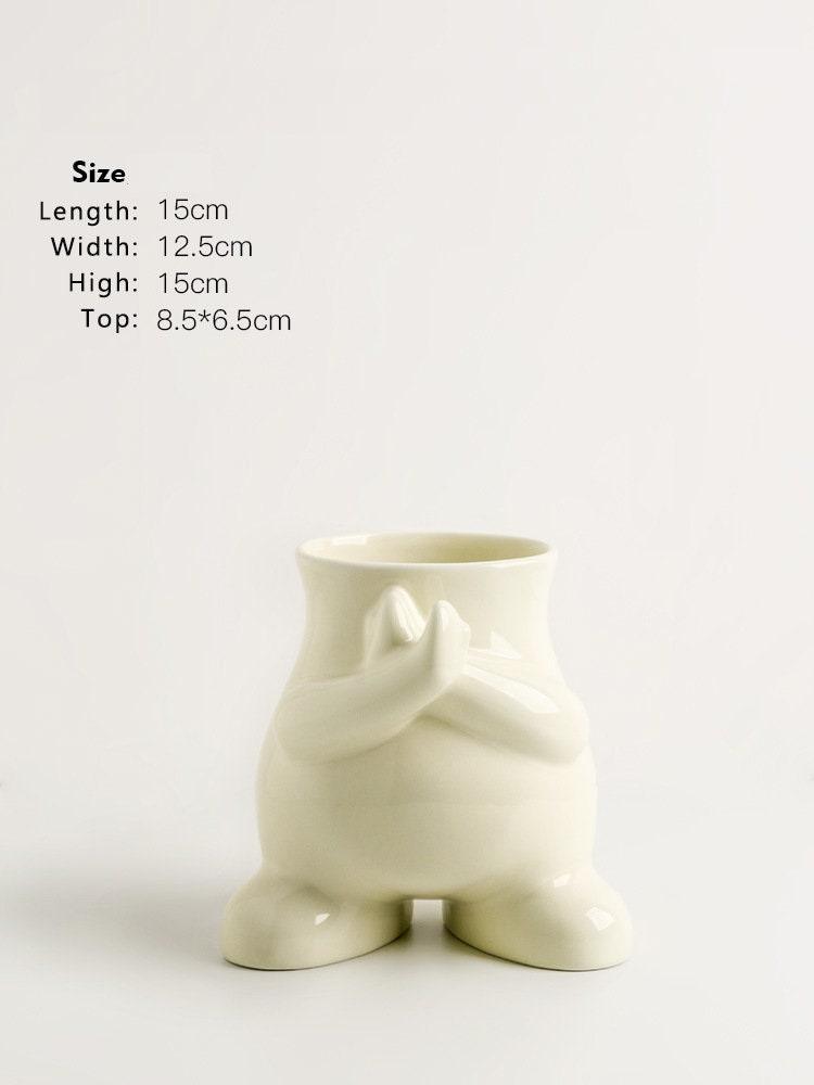 Hommfer – Vase Géométrique en Céramique Monochrome Moderne - Hommfer