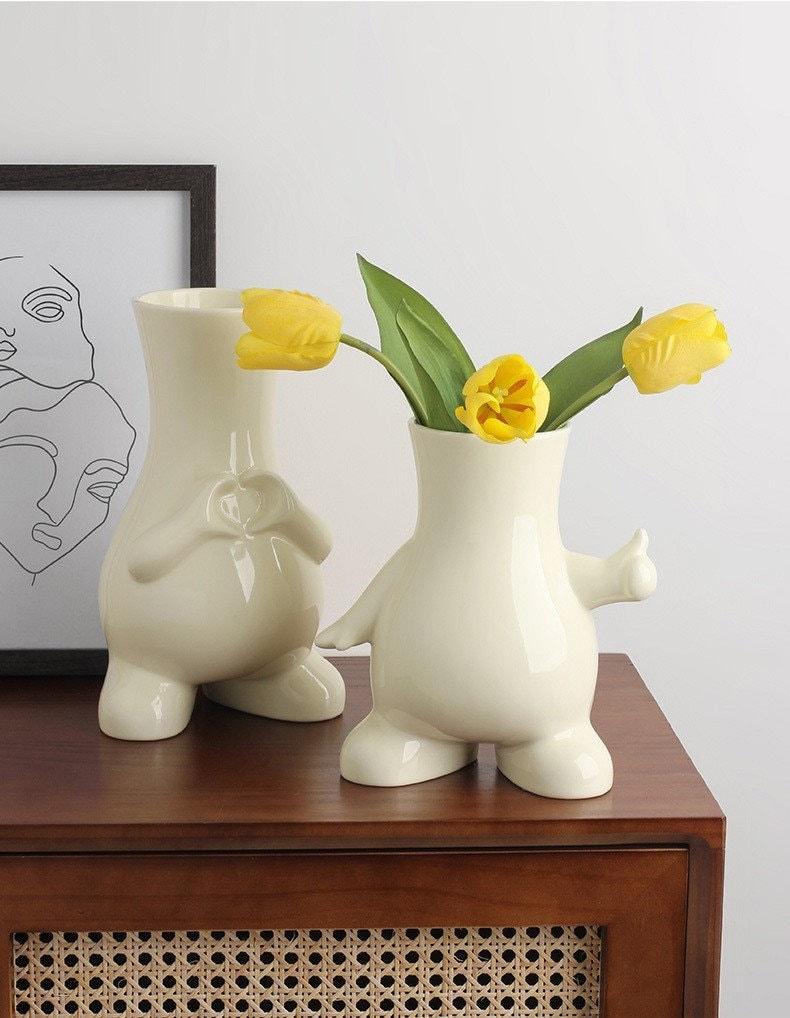 Hommfer – Vase Géométrique en Céramique Monochrome Moderne - Hommfer