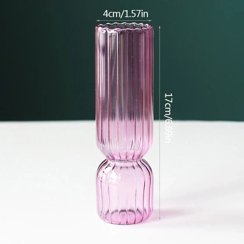 Hommfer - Vase Lumora en Verre – 17 cm - Hommfer