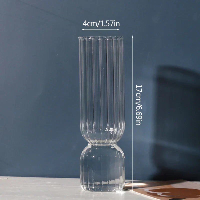 Hommfer - Vase Lumora en Verre – 17 cm - Hommfer