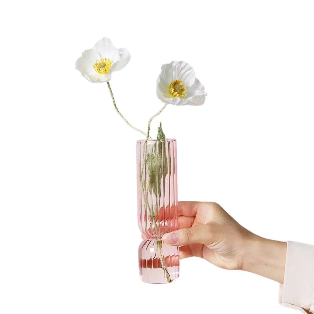Hommfer - Vase Lumora en Verre – 17 cm - Hommfer