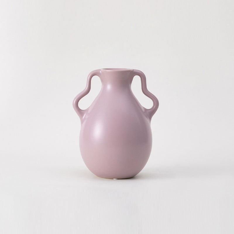 Hommfer - Vase Ondulé en Céramique Lavande Crème - Hommfer