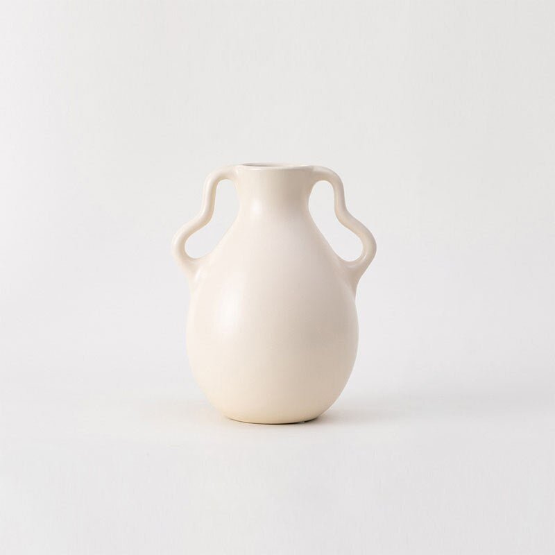 Hommfer - Vase Ondulé en Céramique Lavande Crème - Hommfer