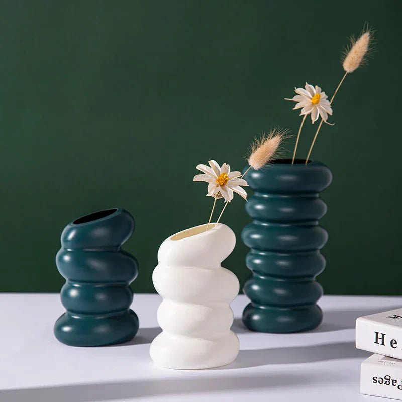 Hommfer - Vase Plastique Design Spiral pour Plantes - Hommfer
