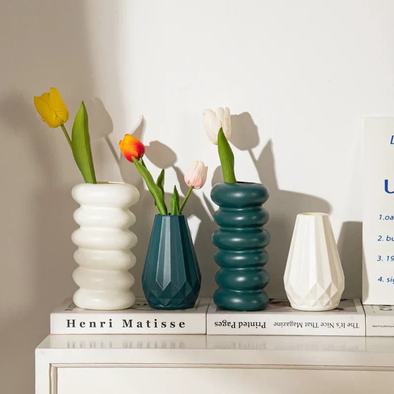Hommfer - Vase Plastique Design Spiral pour Plantes - Hommfer