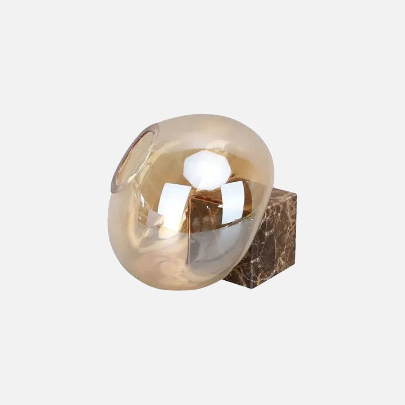 Hommfer – Vase sphérique en verre ambre pour le salon - Hommfer