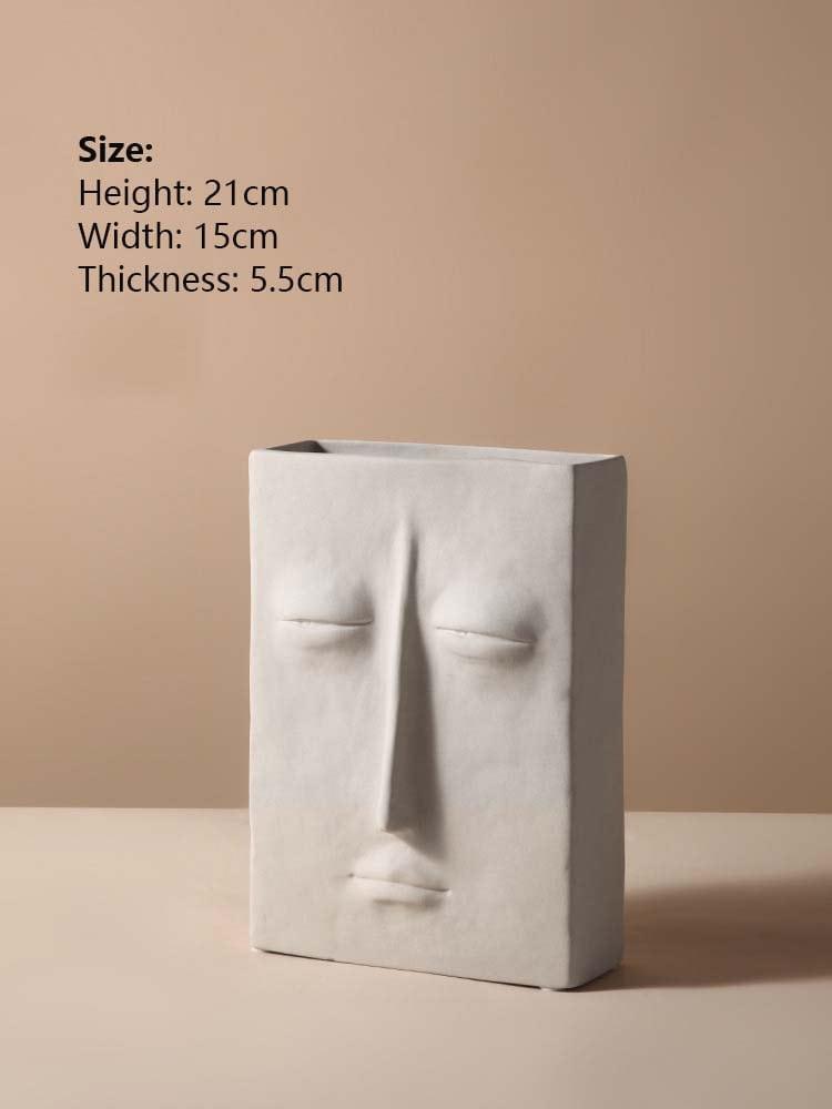 Hommfer – Vase Visage Abstrait en Céramique Moderne - Hommfer