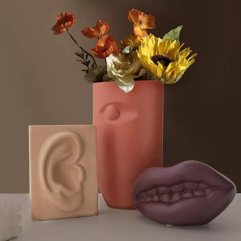 Hommfer – Vase Visage Abstrait en Céramique - Hommfer
