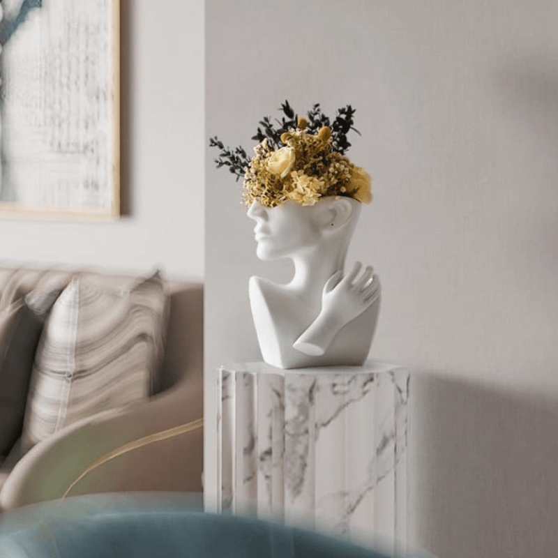 Hommfer – Vase Visage Abstrait en Résine - Hommfer