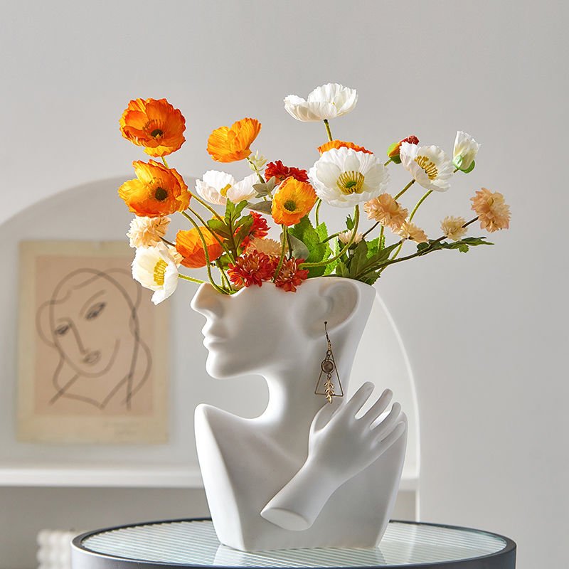 Hommfer – Vase Visage Abstrait en Résine - Hommfer
