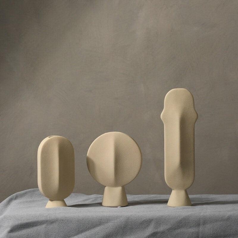 Hommfer – Vase Visage en Céramique Givrée - Hommfer