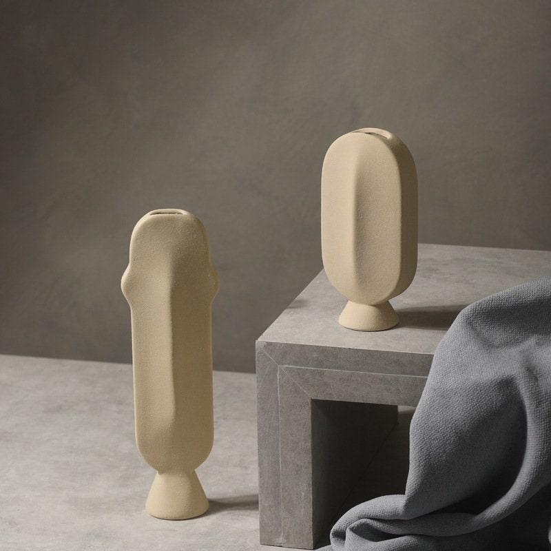 Hommfer – Vase Visage en Céramique Givrée - Hommfer