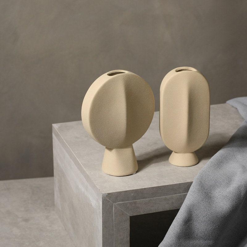 Hommfer – Vase Visage en Céramique Givrée - Hommfer