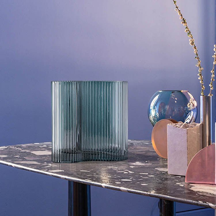 Hommfer – Vases Ondulées en Verre Soufflé pour le Salon - Hommfer