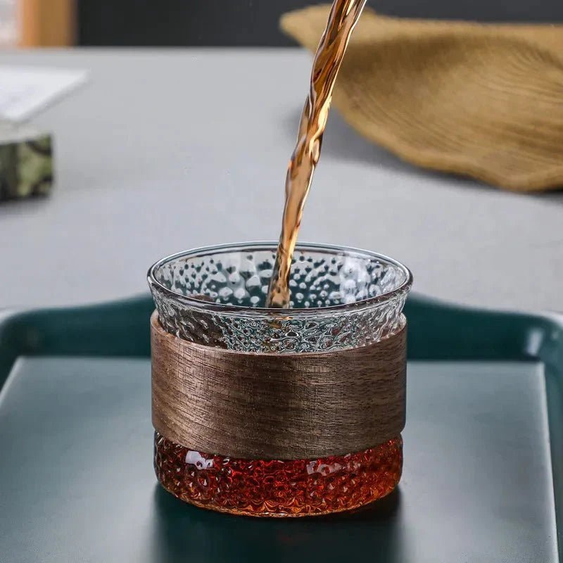 Hommfer – Verre Tumbler Fait Main avec Détail en Bois - Hommfer