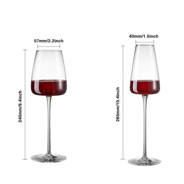 Hommfer – Verres à vin et à champagne en cristal faits main (lot de 2, 4 ou 6) - Hommfer