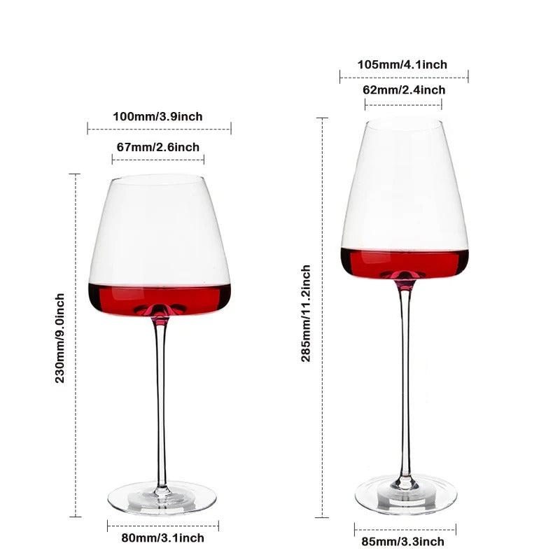 Hommfer – Verres à vin et à champagne en cristal faits main (lot de 2, 4 ou 6) - Hommfer