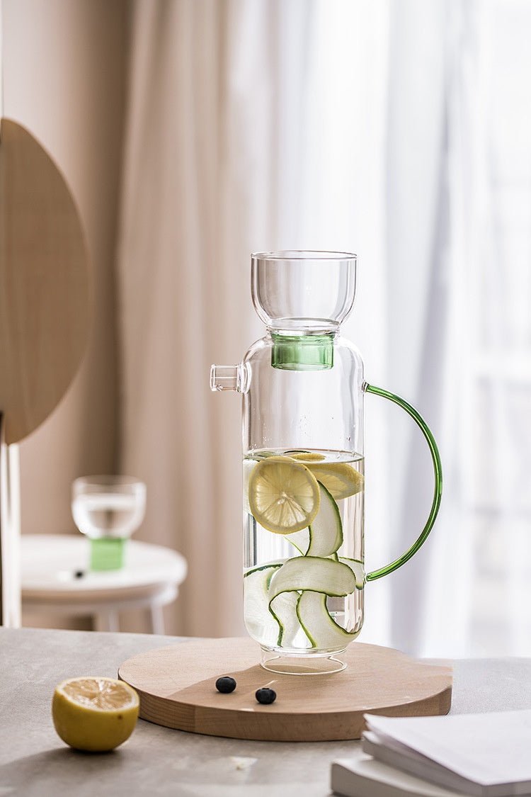 Hommfer – Verres et Carafe en Cristal Coloré Demi - Lune - Hommfer