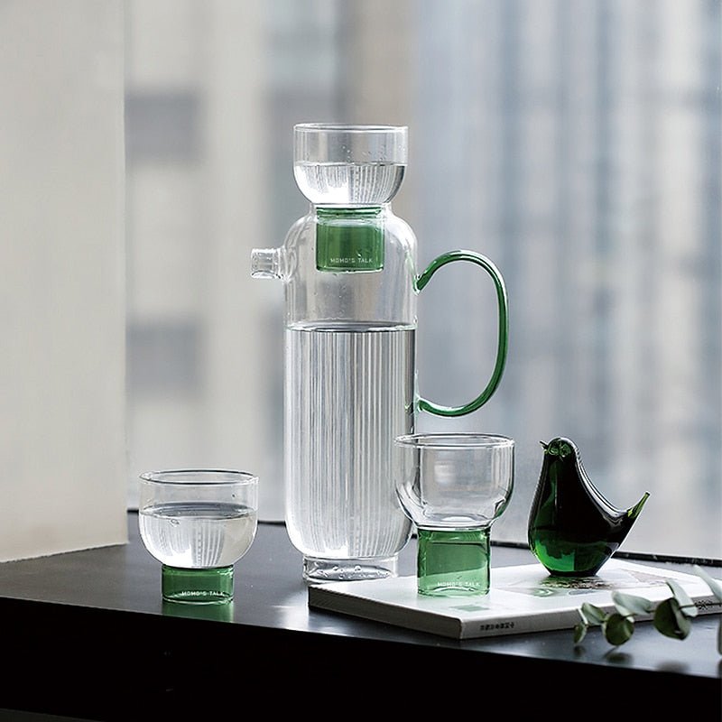 Hommfer – Verres et Carafe en Cristal Coloré Demi - Lune - Hommfer