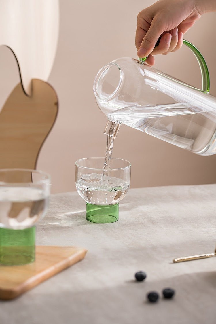 Hommfer – Verres et Carafe en Cristal Coloré Demi - Lune - Hommfer