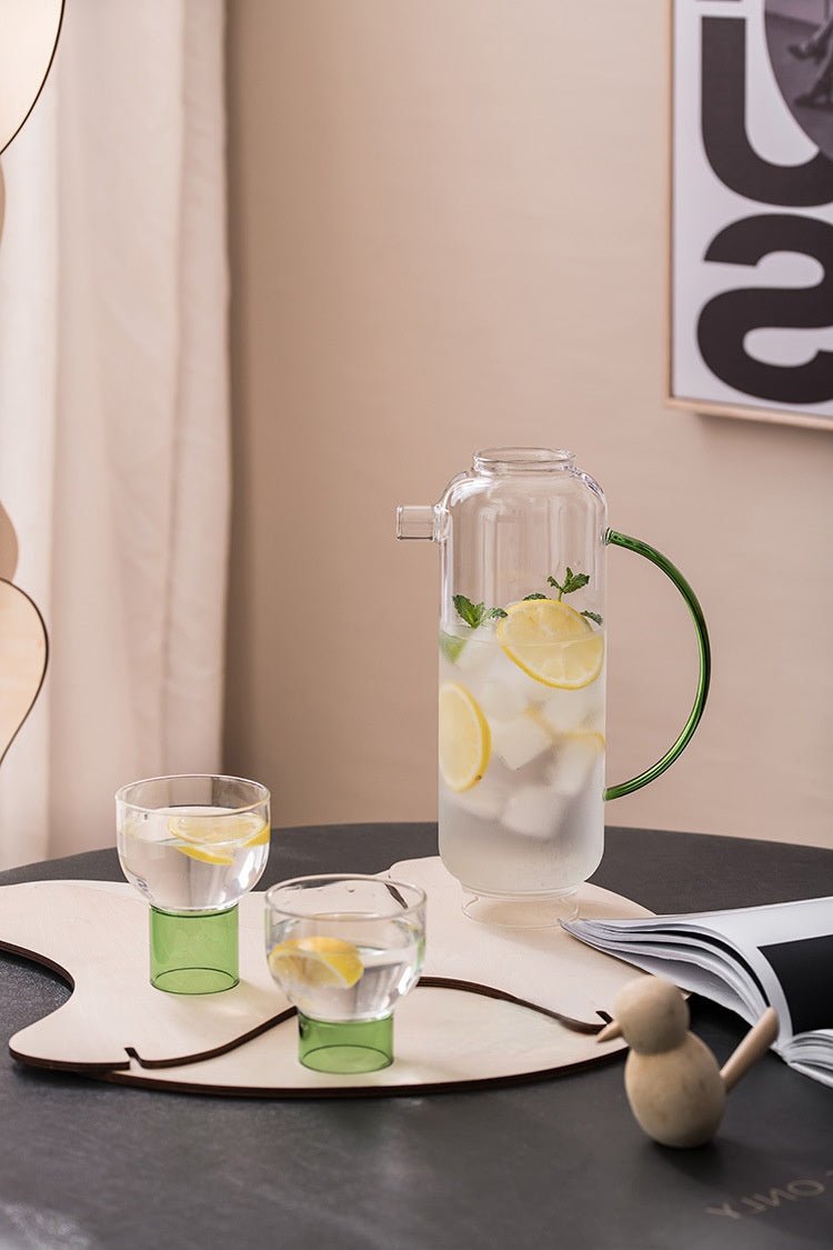Hommfer – Verres et Carafe en Cristal Coloré Demi - Lune - Hommfer