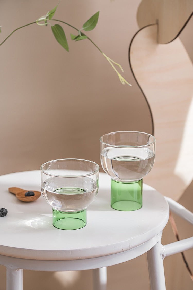 Hommfer – Verres et Carafe en Cristal Coloré Demi - Lune - Hommfer