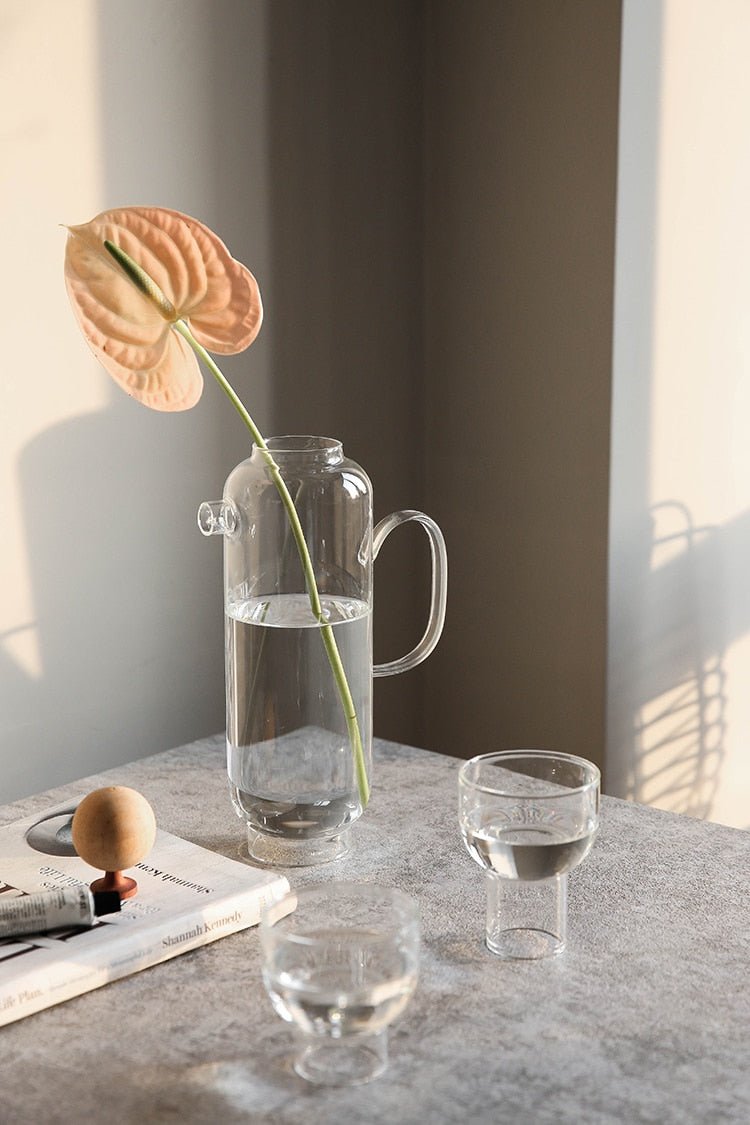 Hommfer – Verres et Carafe en Cristal Coloré Demi - Lune - Hommfer