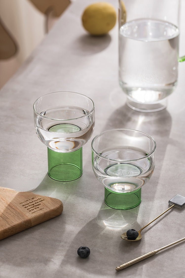 Hommfer – Verres et Carafe en Cristal Coloré Demi - Lune - Hommfer