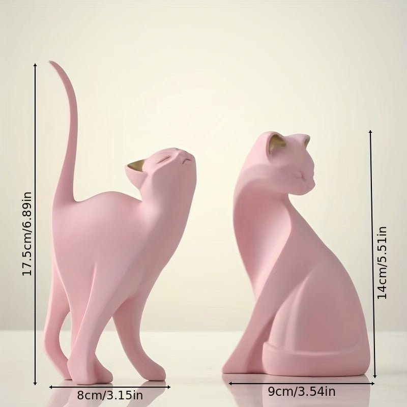 Hommfer Whiskers – Statue de Chat Décorative Fait Main - Hommfer