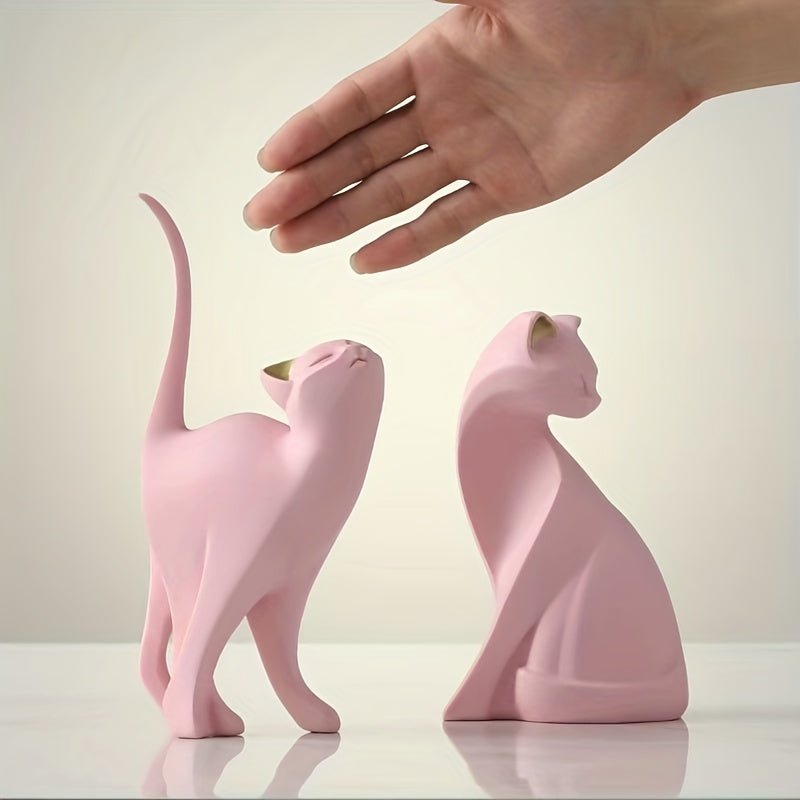 Hommfer Whiskers – Statue de Chat Décorative Fait Main - Hommfer