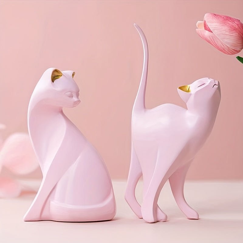 Hommfer Whiskers – Statue de Chat Décorative Fait Main - Hommfer