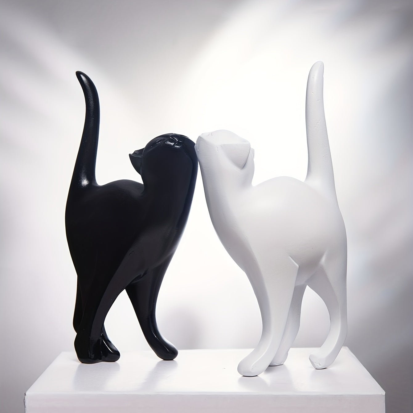 Hommfer Whiskers – Statue de Chat Décorative Fait Main - Hommfer