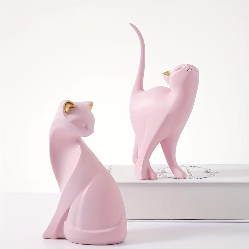 Hommfer Whiskers – Statue de Chat Décorative Fait Main - Hommfer