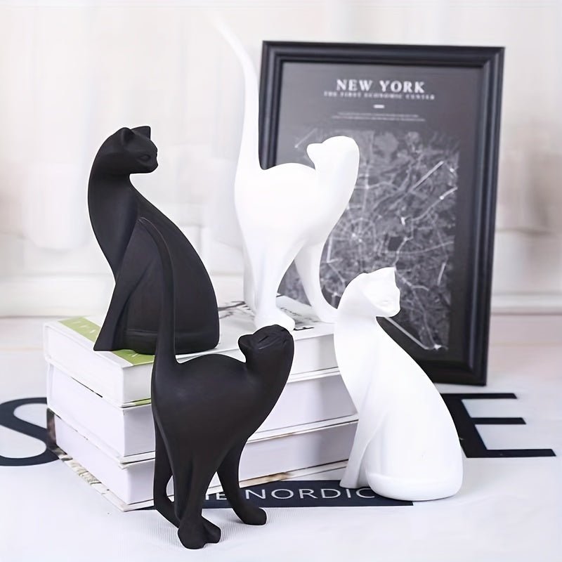 Hommfer Whiskers – Statue de Chat Décorative Fait Main - Hommfer