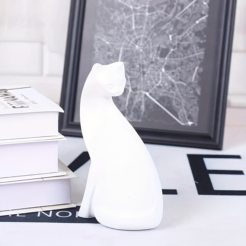 Hommfer Whiskers – Statue de Chat Décorative Fait Main - Hommfer