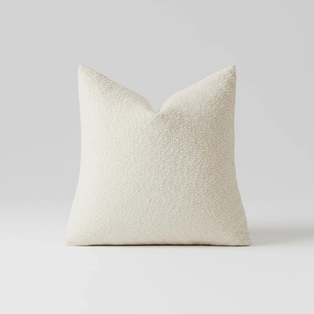 Housse de coussin en bouclé doux 45x45 cm avec fermeture éclair invisible pour canapés et lits, 12 couleurs - Hommfer