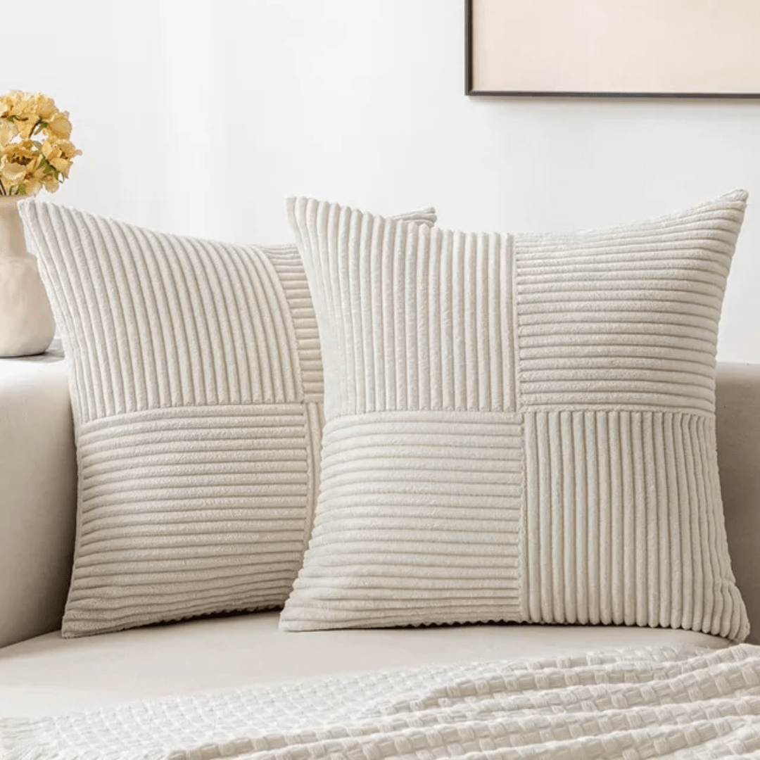 Housse de coussin en peluche 45x45 cm avec fermeture éclair invisible pour canapé et lit - Hommfer