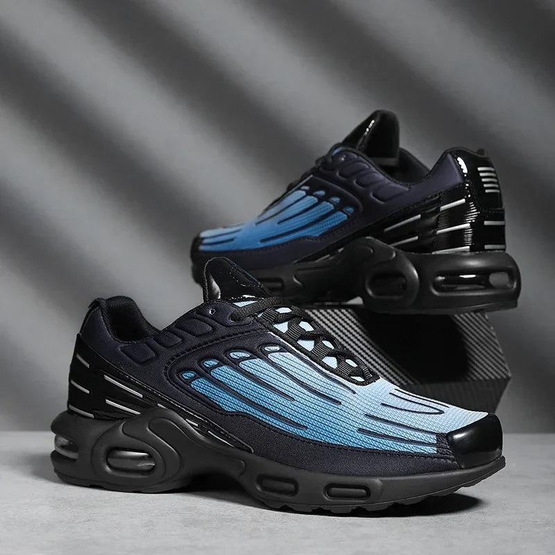 Liora Chaussures de course amorti Air en mesh respirant, maintien élastique, routes jusqu’à 10 km - Hommfer