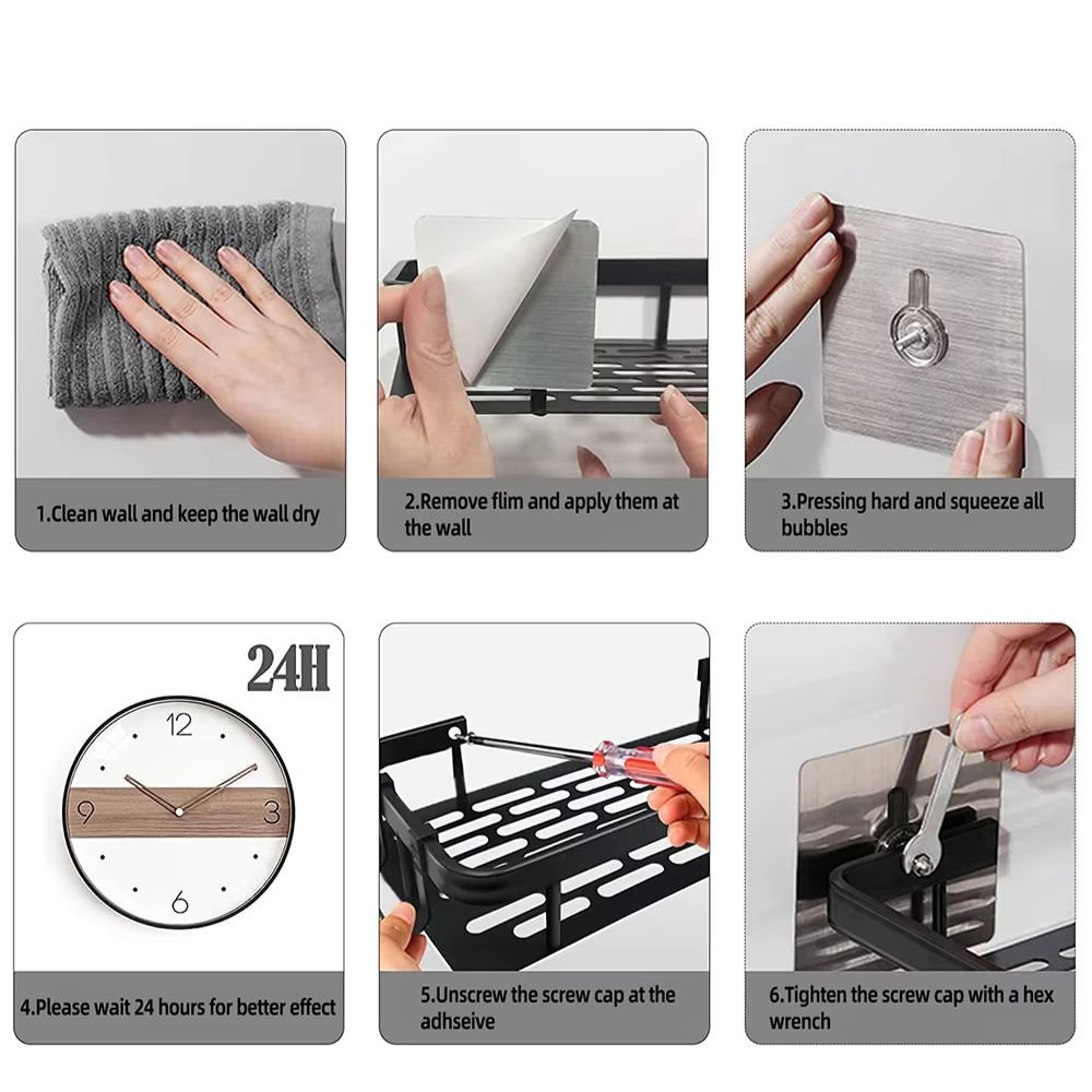 LuneVerte - Étagère Douche en Aluminium Moderne - Hommfer